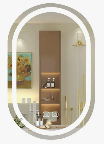 Espejo LED Ovalado 60x45 cm | 3 Tonos de Luz | Aura
