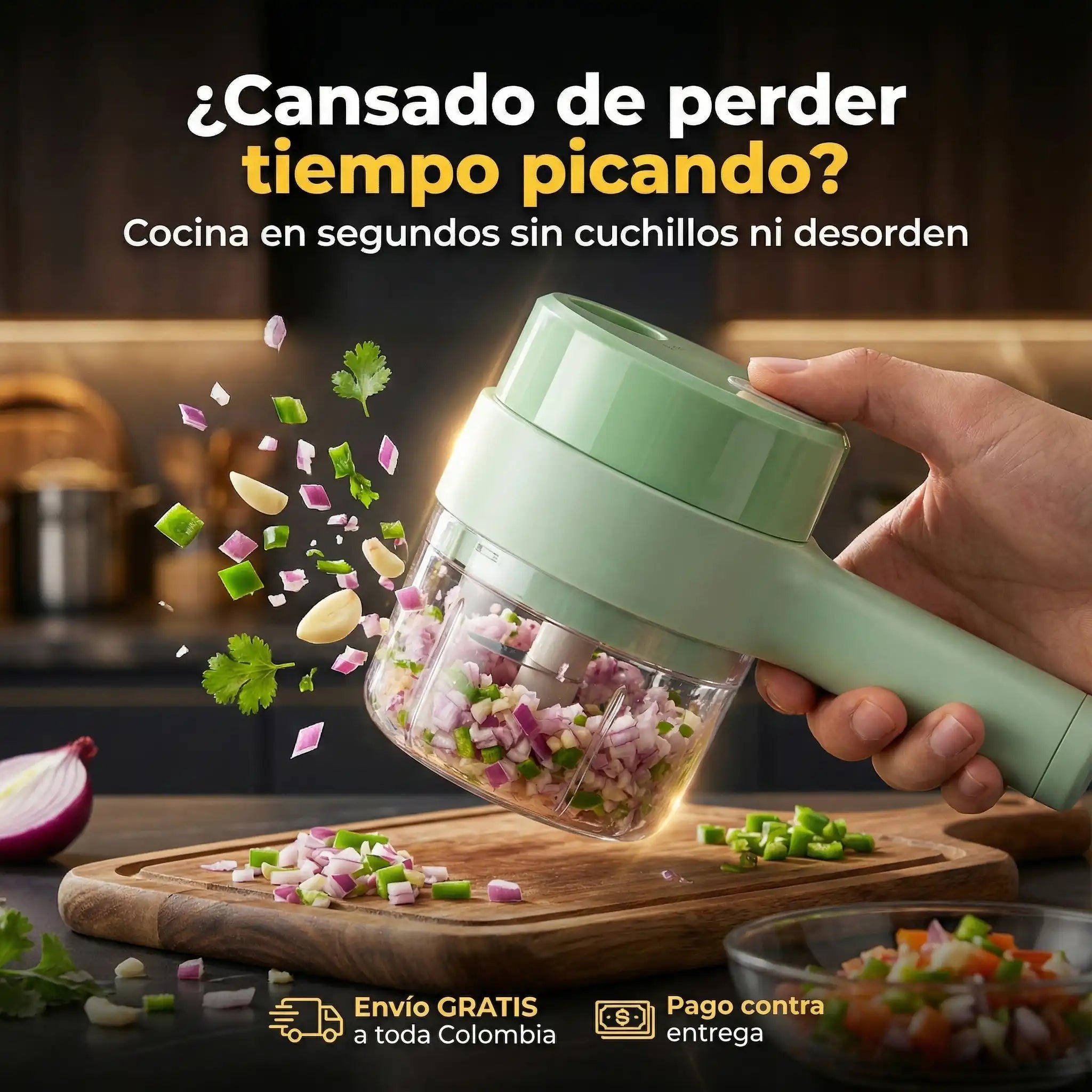 Cortador de Alimentos Eléctrico 4 en 1 - MyShop Internacional