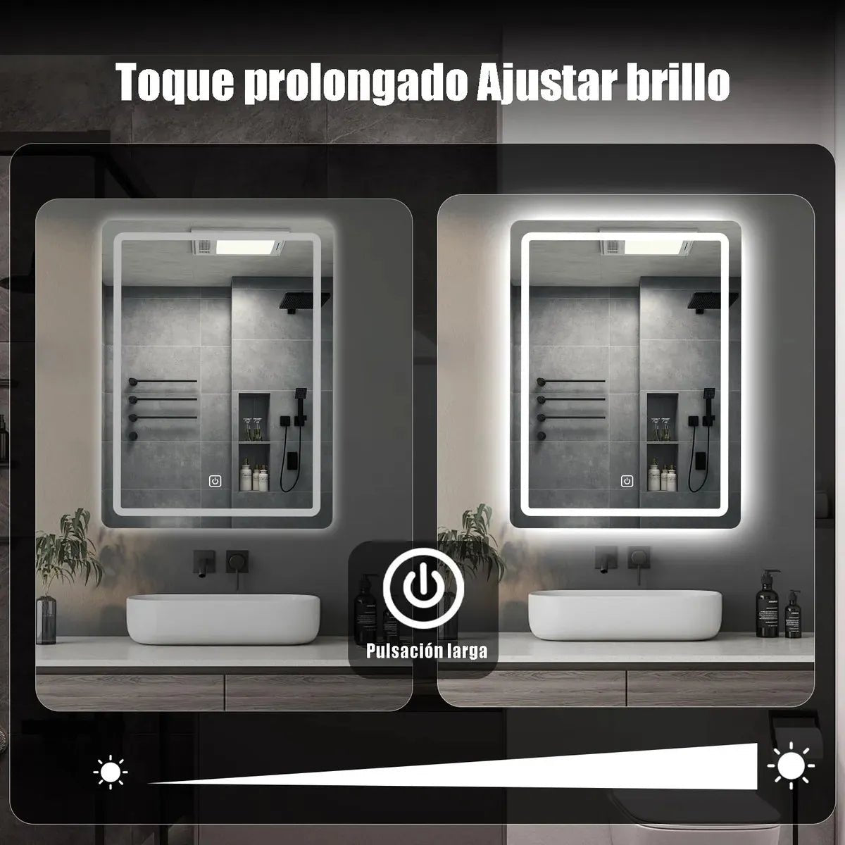 Espejo Led 3 Tonos Táctil - MyShop Internacional