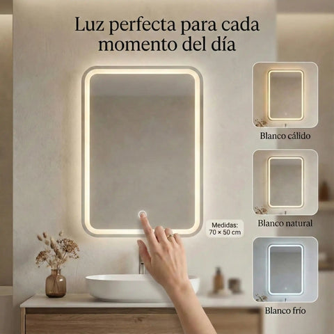 Espejo Led 3 Tonos Táctil - MyShop Internacional
