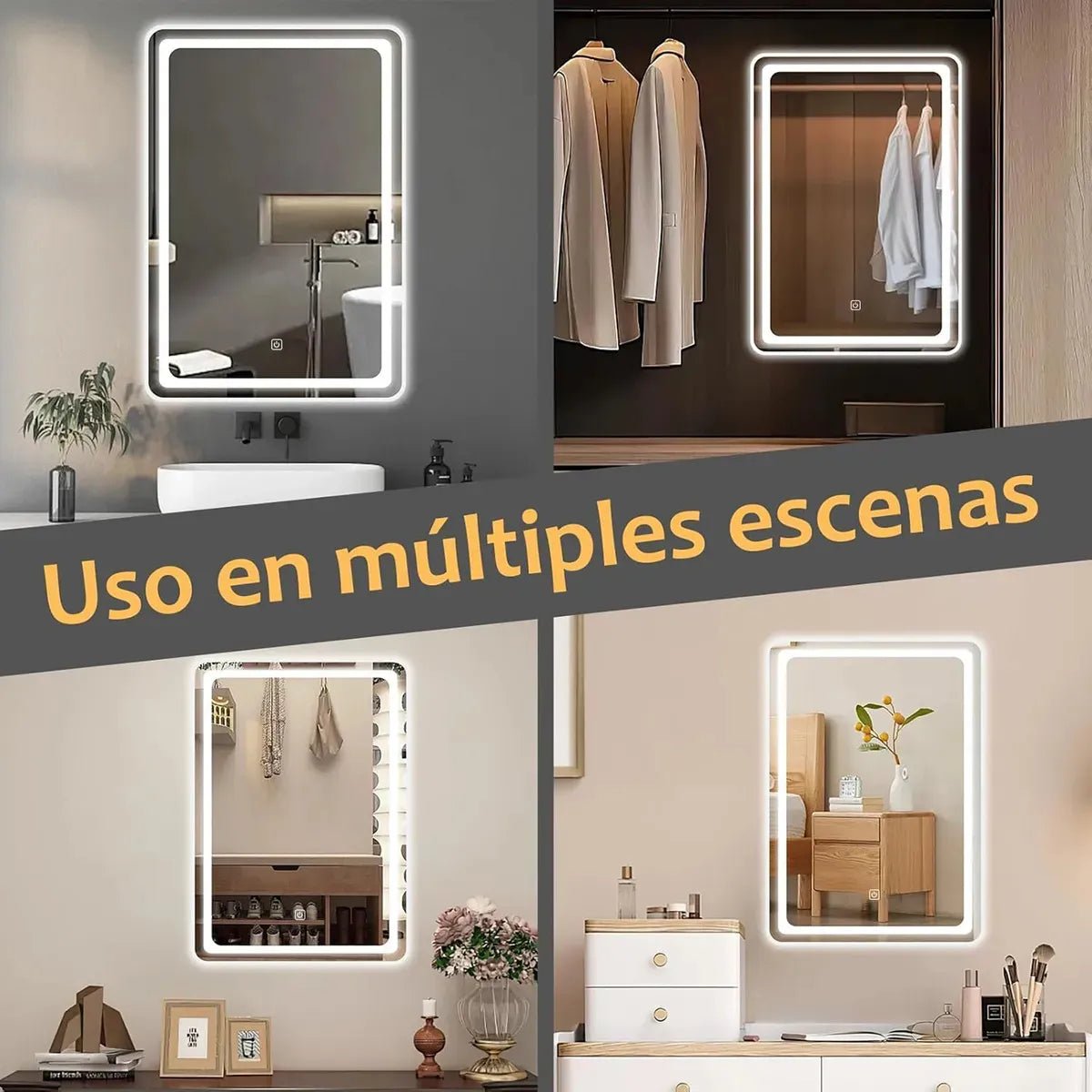 Espejo Led 3 Tonos Táctil - MyShop Internacional