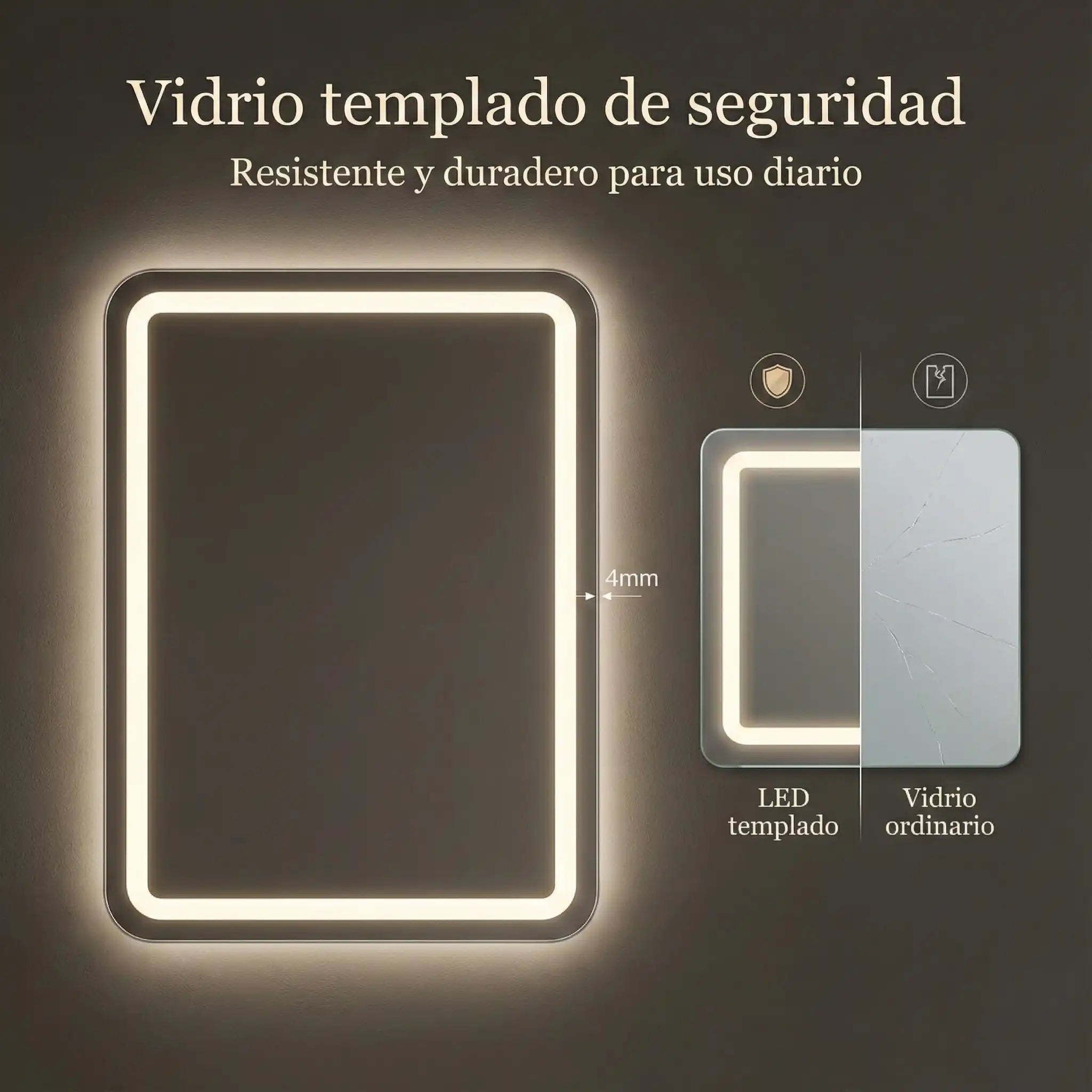 Espejo Led 3 Tonos Táctil - MyShop Internacional